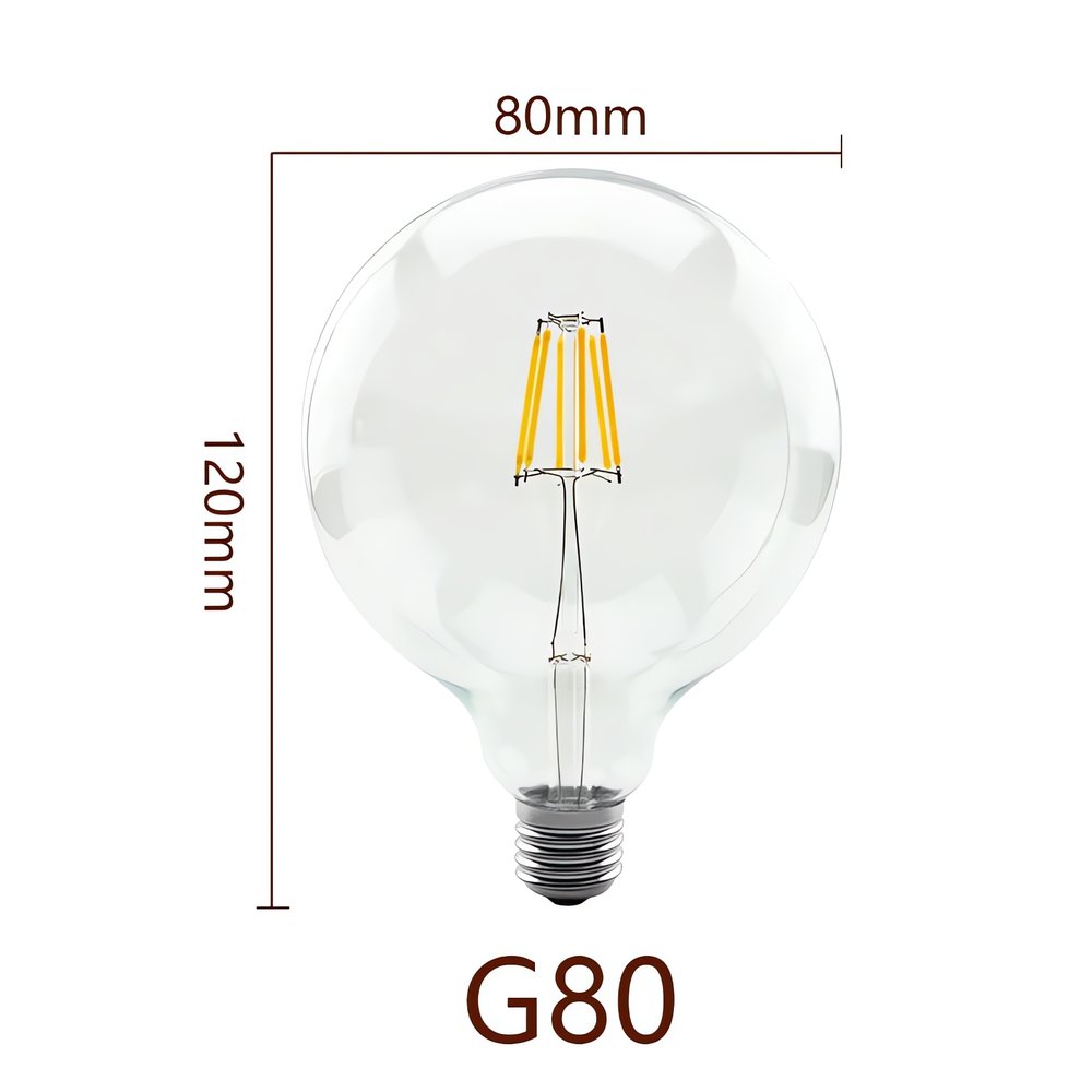 Ampoule Vintage Ronde Transparente