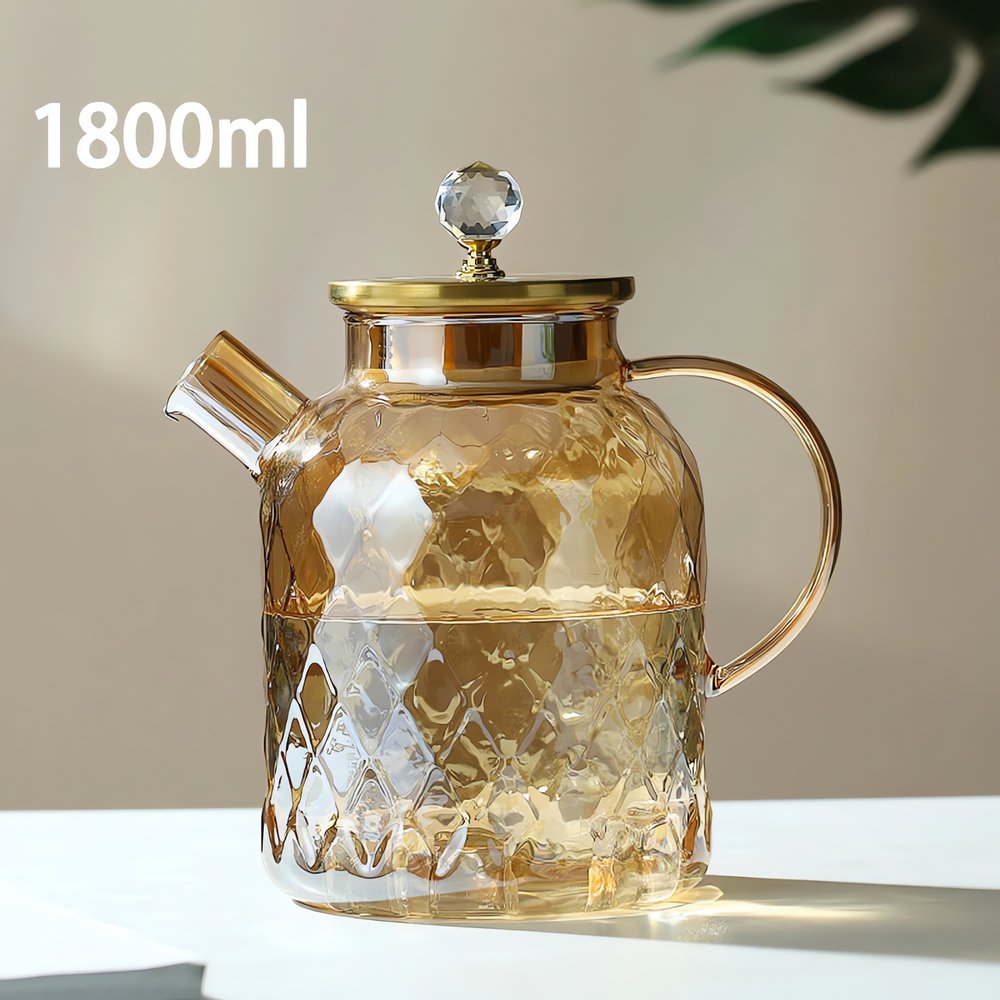 Carafe Design Vintage Verre Or