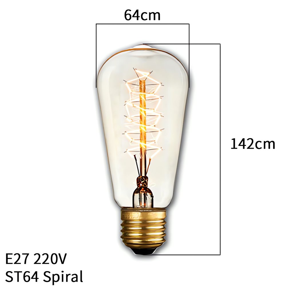 Grosse Ampoule Vintage Spiral Rétro