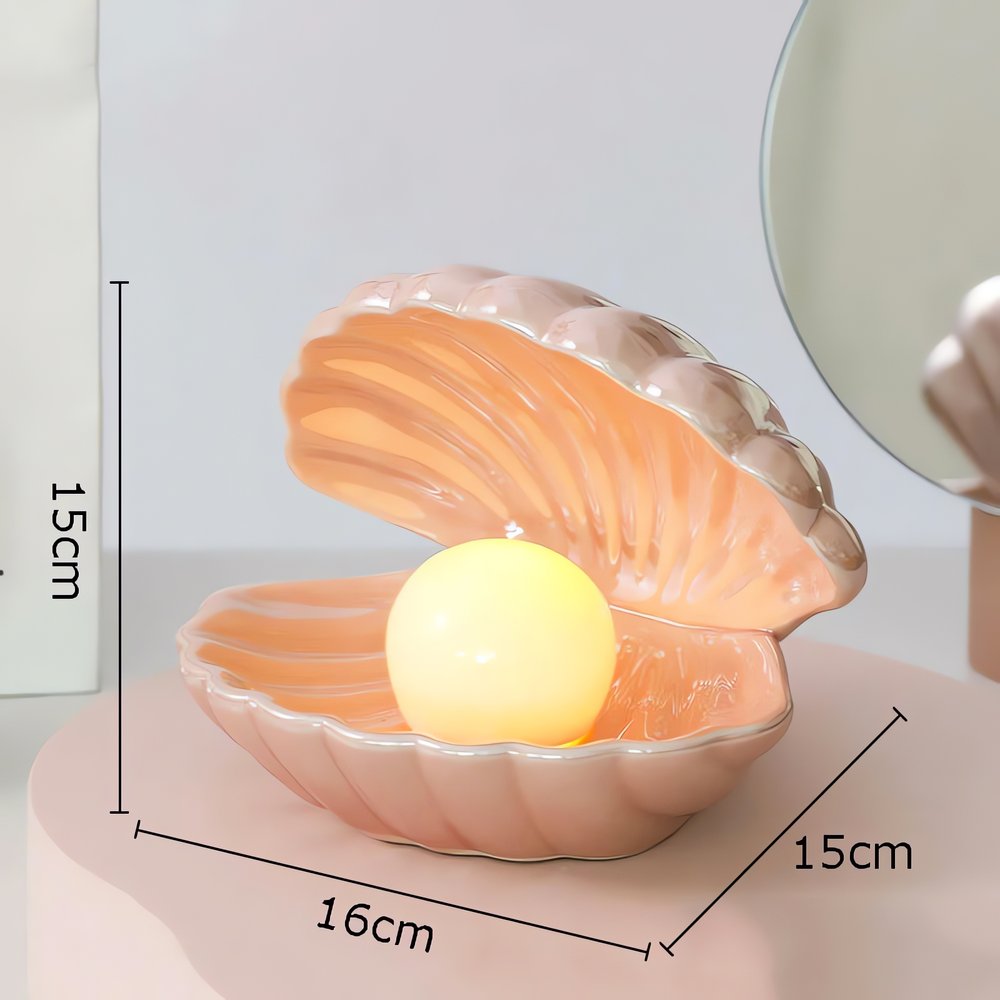 Lampe Vintage En Coquillage Ouverte