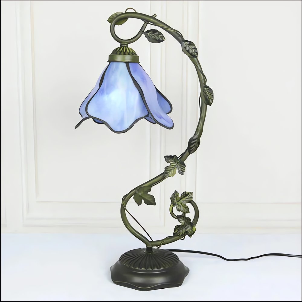 Lampe Vintage Fleur Bleue