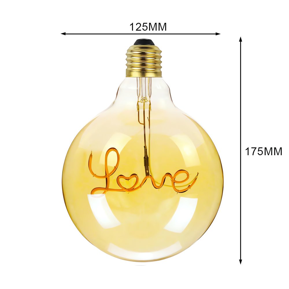Lampe Vintage Love Message Éclatant
