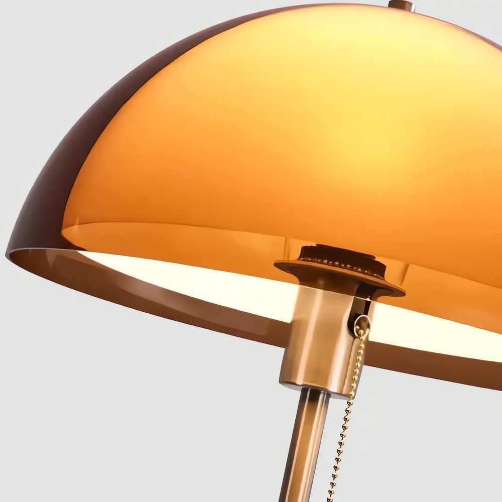 Lampe Vintage Orange Sur Pied Métal