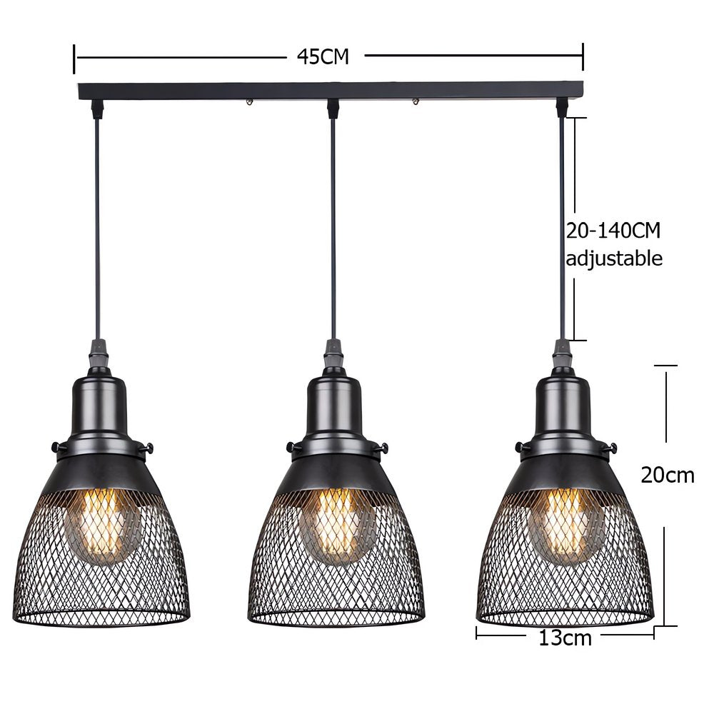 Lampe Vintage Pour Cuisine Trio Suspendue