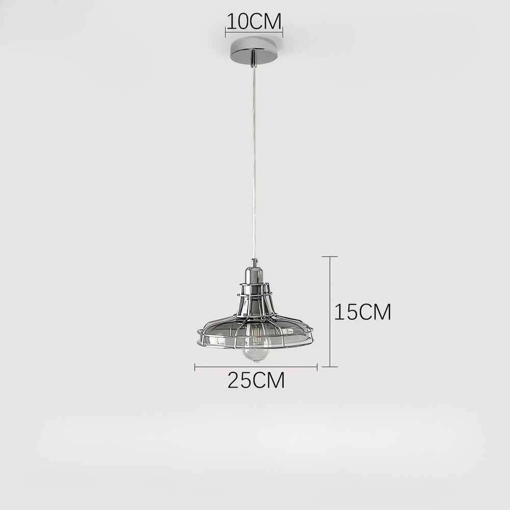 Lampe Vintage Suspension Chrome Rétro
