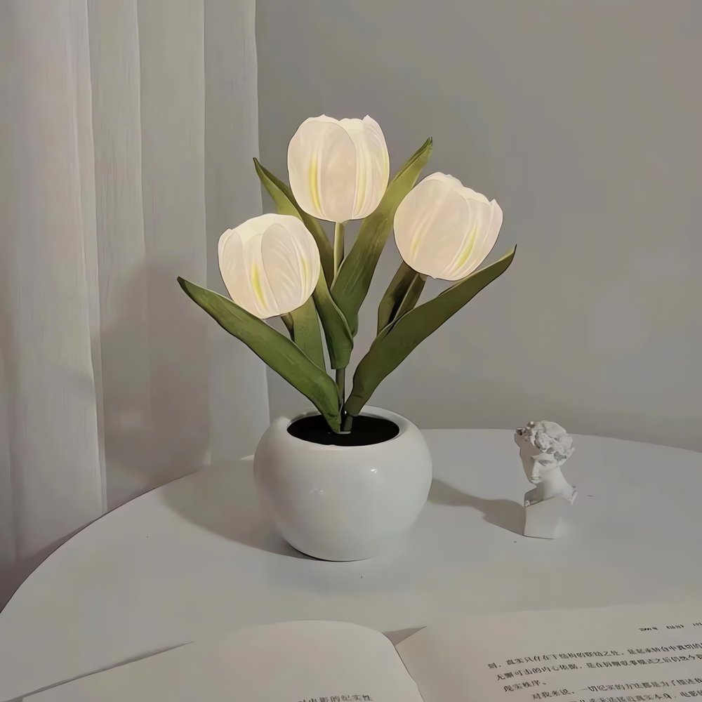 Lampe Vintage Tulipe Céramique