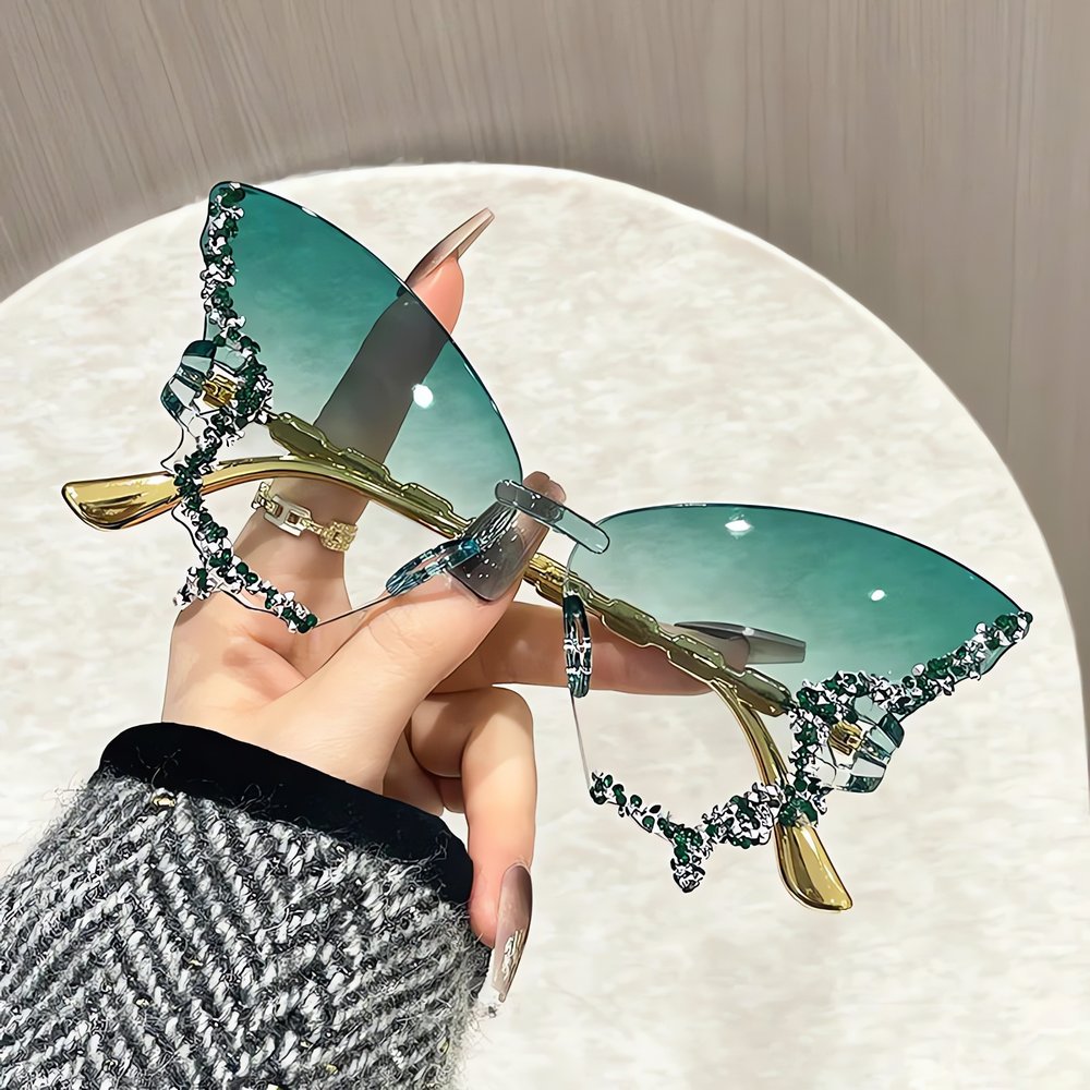 Lunettes Papillon Vintage Vert
