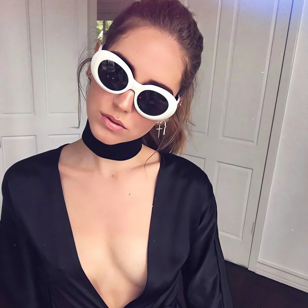 Lunettes Vintage Blanches Stylées