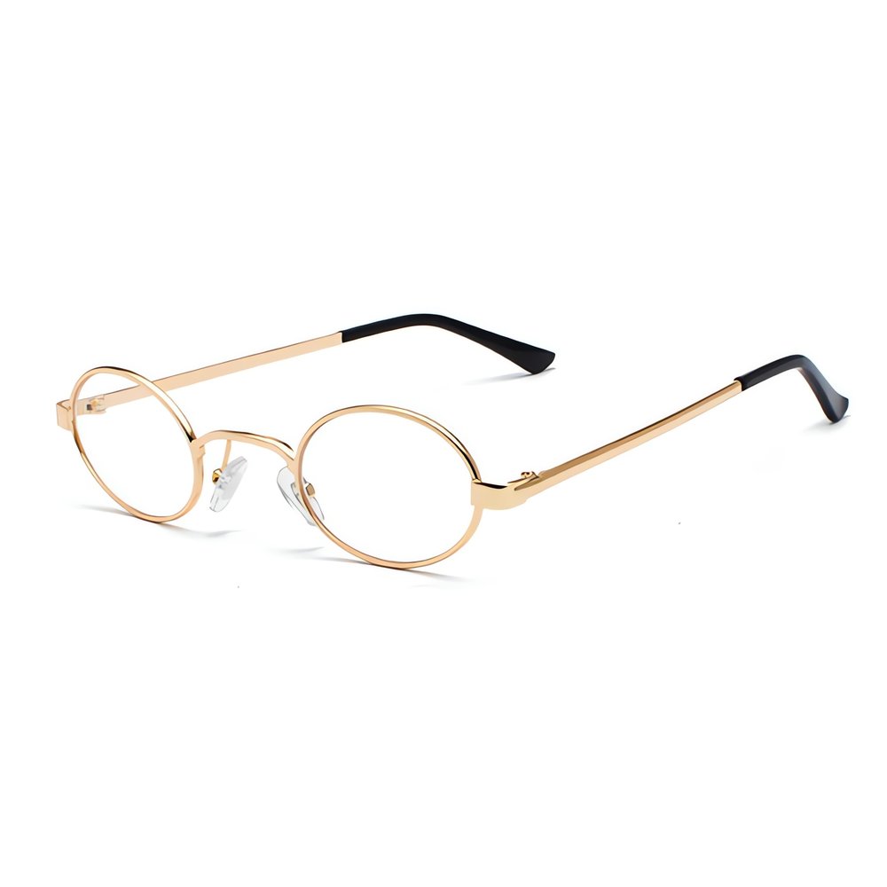 Lunettes Vintage En Or Transparent
