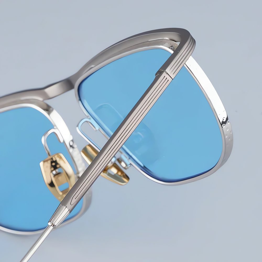 Lunettes Vintage Grises Métallique