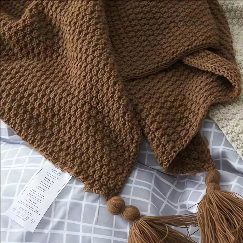 Plaid Vintage Marron Moelleux Damet Torsadé