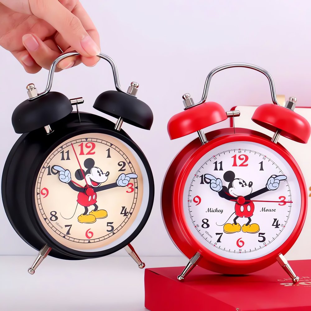 Réveil Vintage Mickey Rétro Rouge