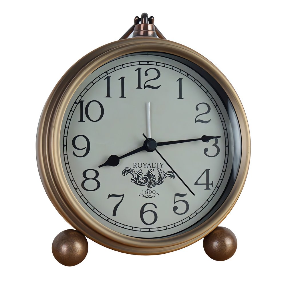 Réveil Vintage Silencieux Bronze Style