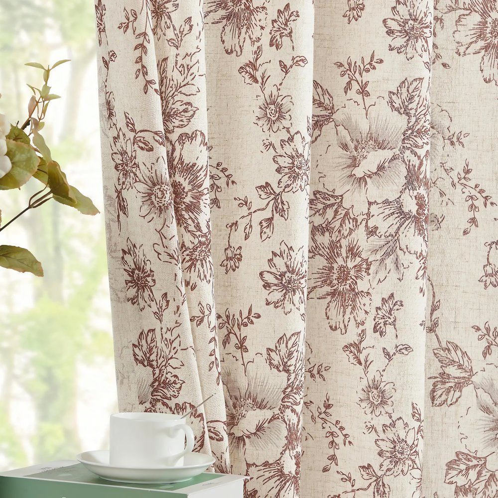 Rideaux Floral Vintage Élégant
