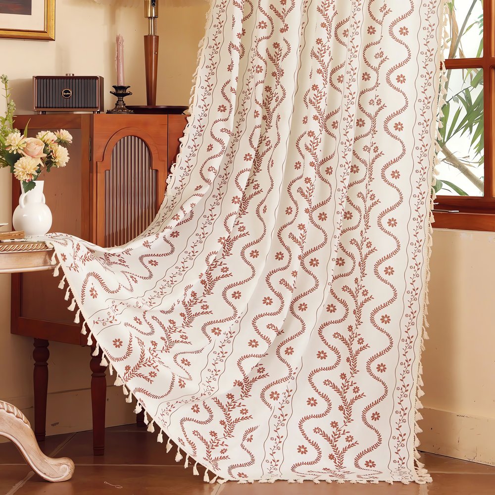 Rideaux Vintage Scandinave Floral