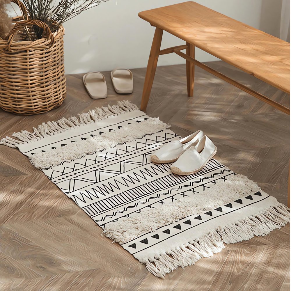 Tapis Vintage Berbère Franje