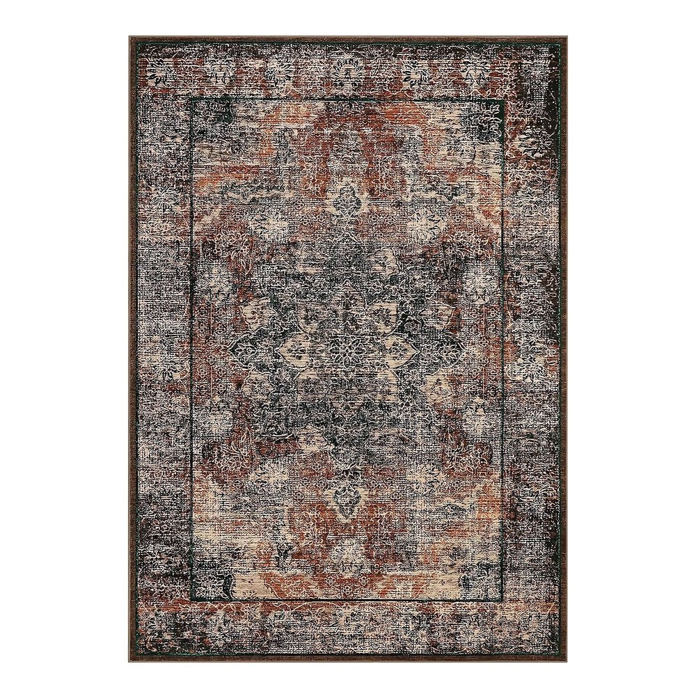 Tapis Vintage Tissé Jacquard Rouge Classique