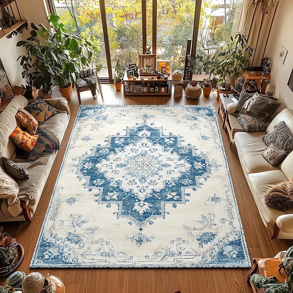 Tapis Vintage Turquoise Centre Salon