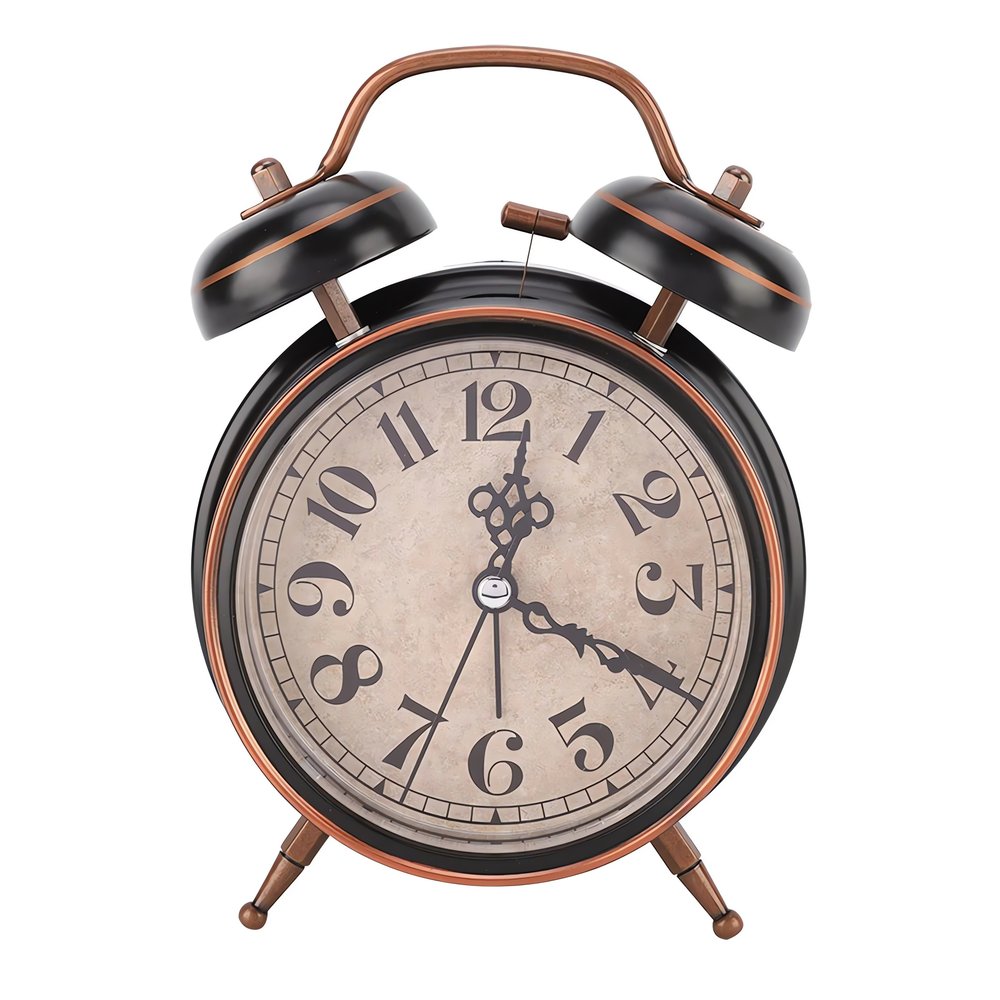Vieux Réveil Vintage Rétro Bronze