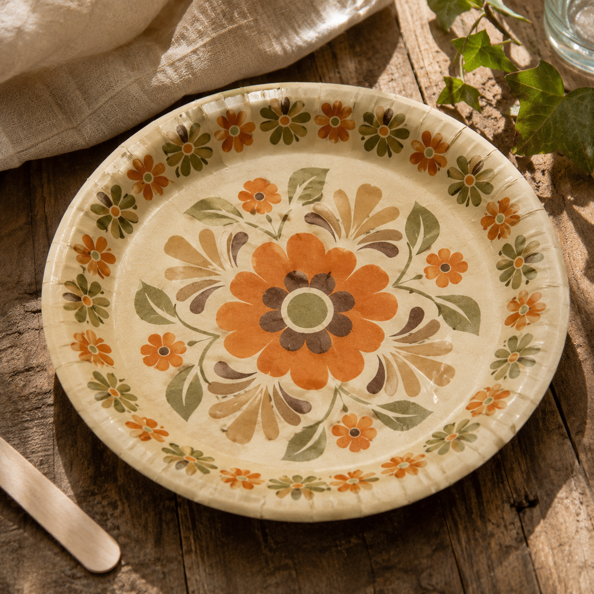 Assiette Vintage en Carton