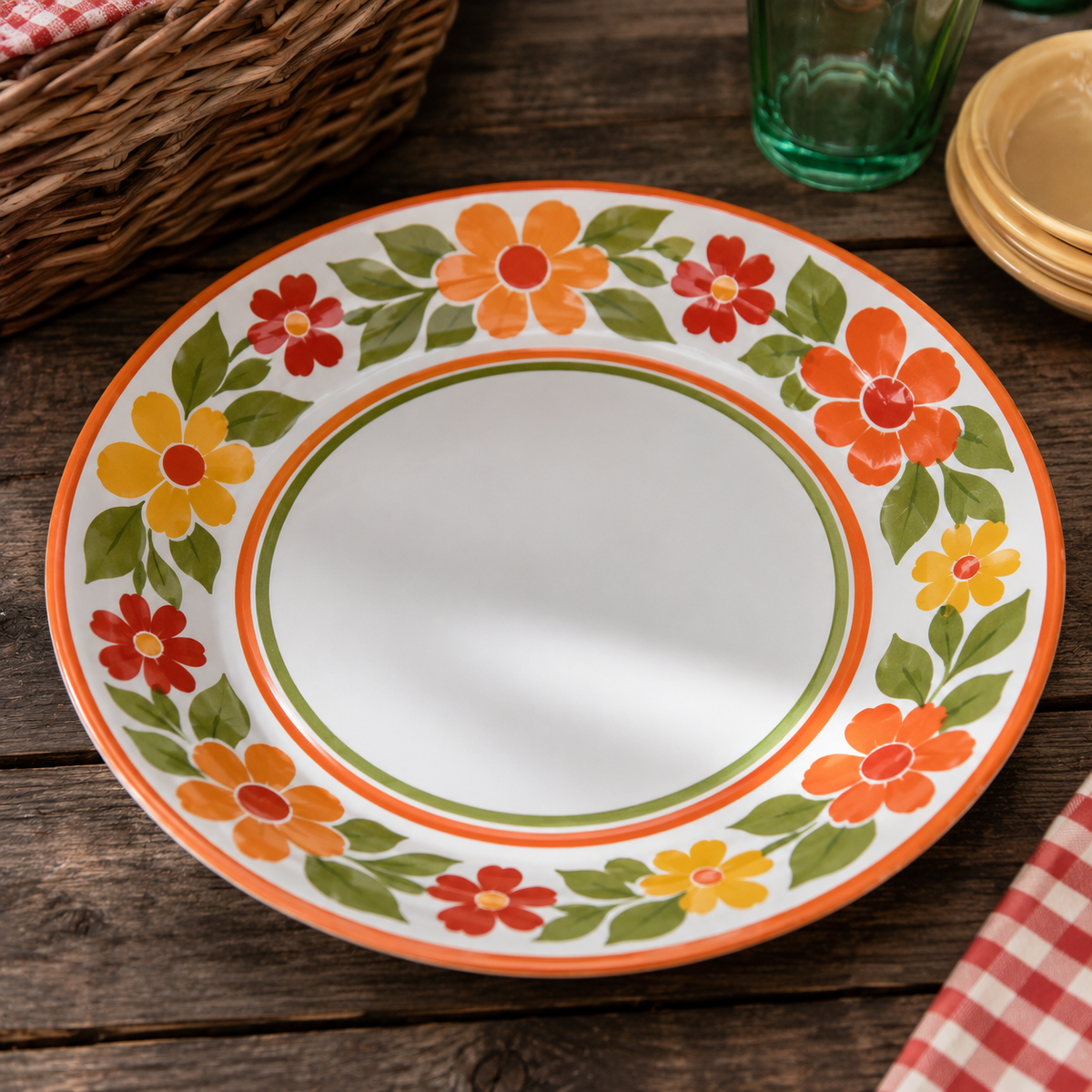 Assiette Vintage en Plastique
