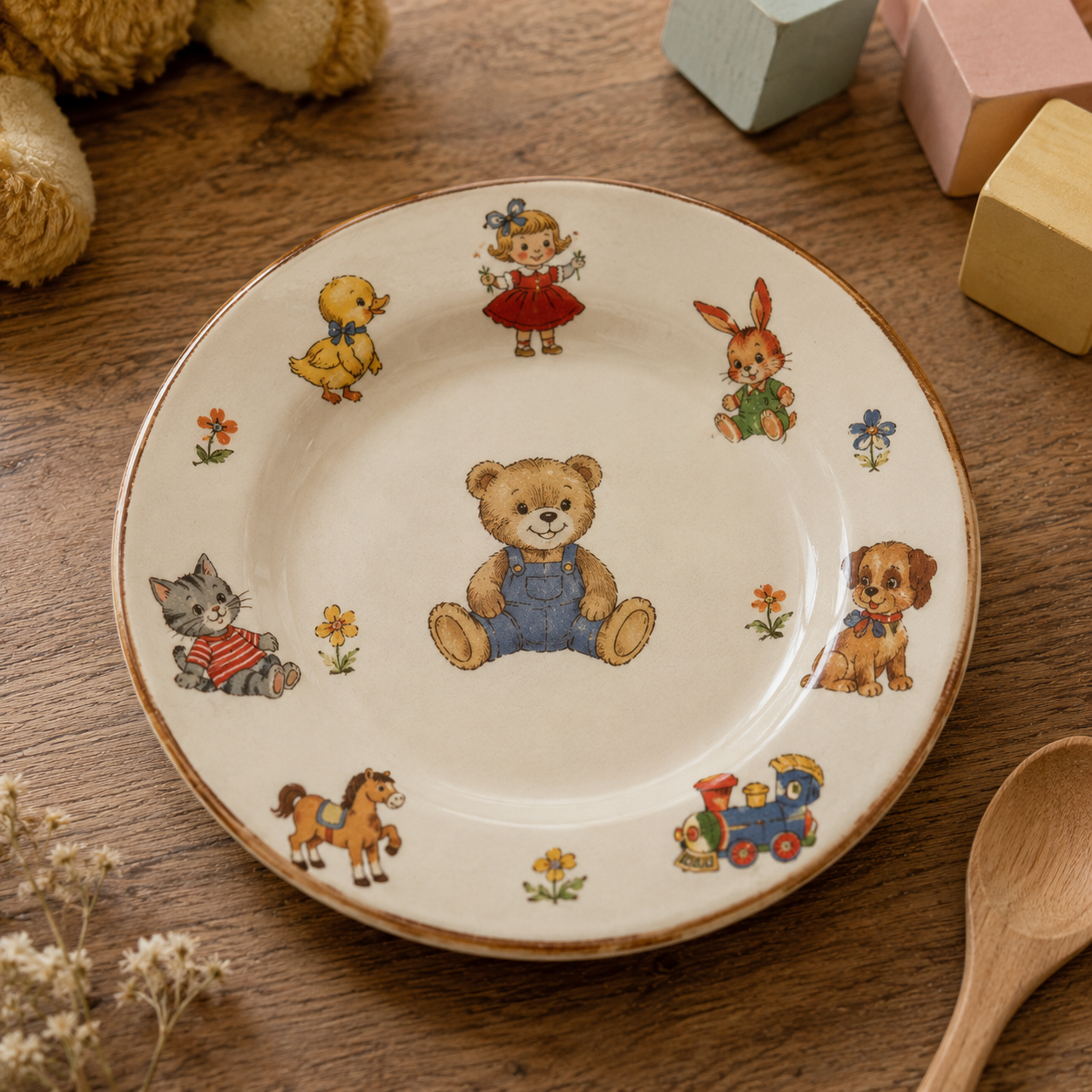 Assiette Vintage pour Enfant