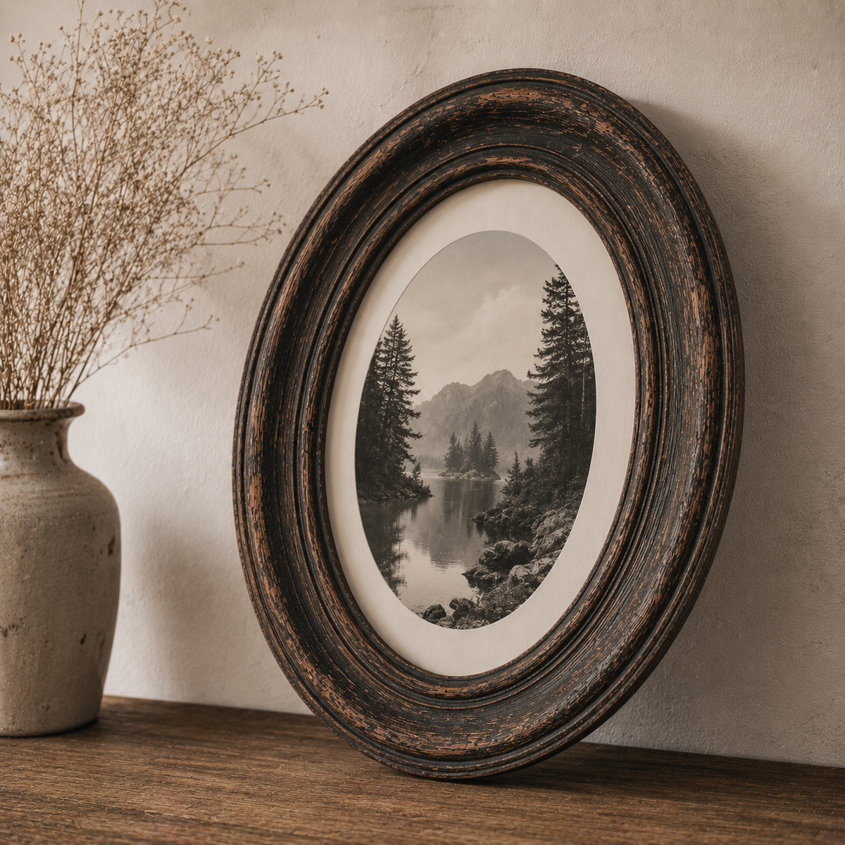 Cadre Vintage Ovale