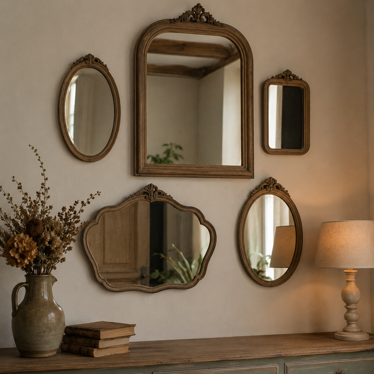 Ensemble de Miroir Vintage