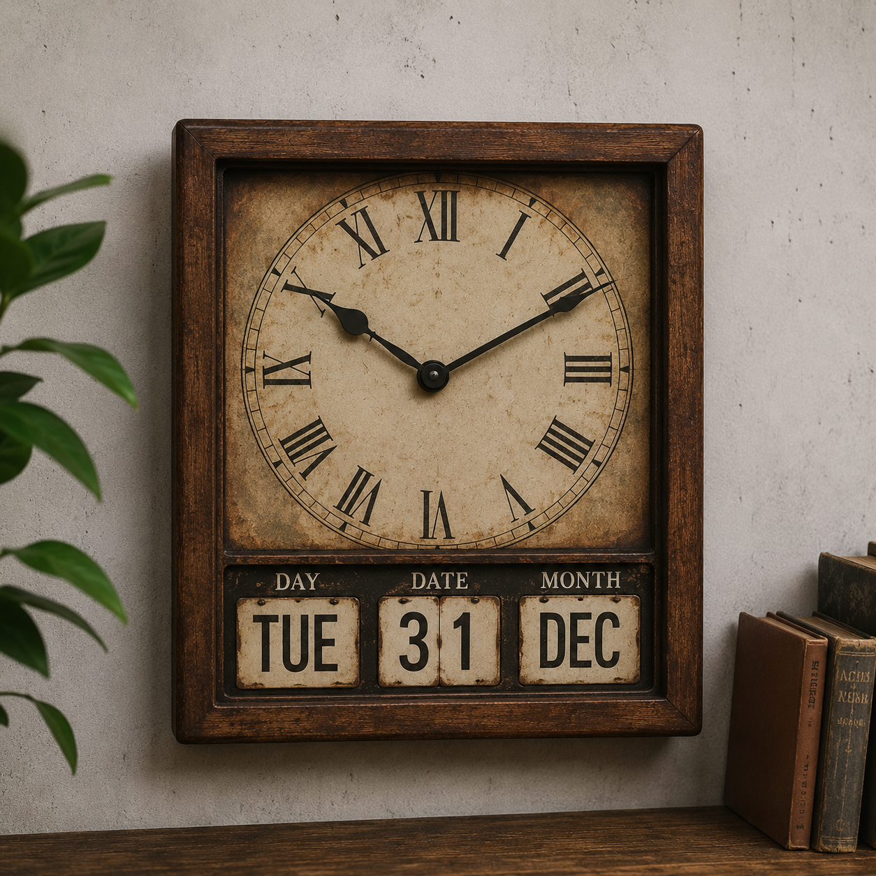 Horloge Vintage avec Calendrier