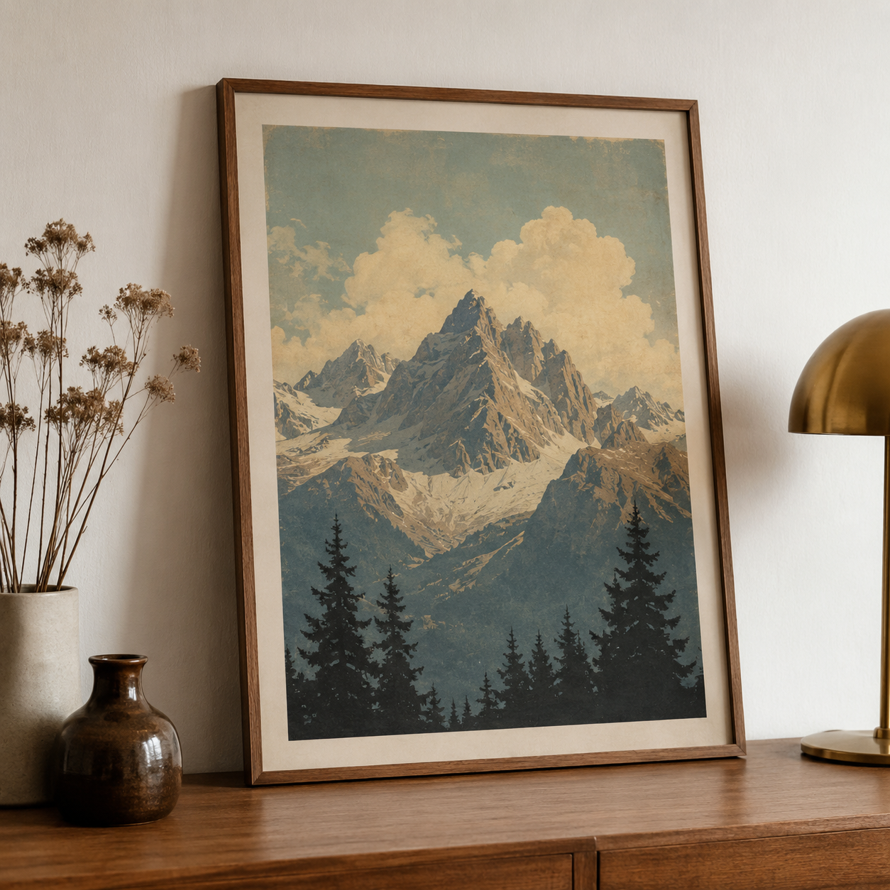 Montagne Poster Vintage