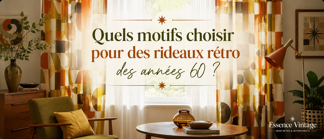 Quels motifs choisir pour des rideaux rétro des années 60 ?