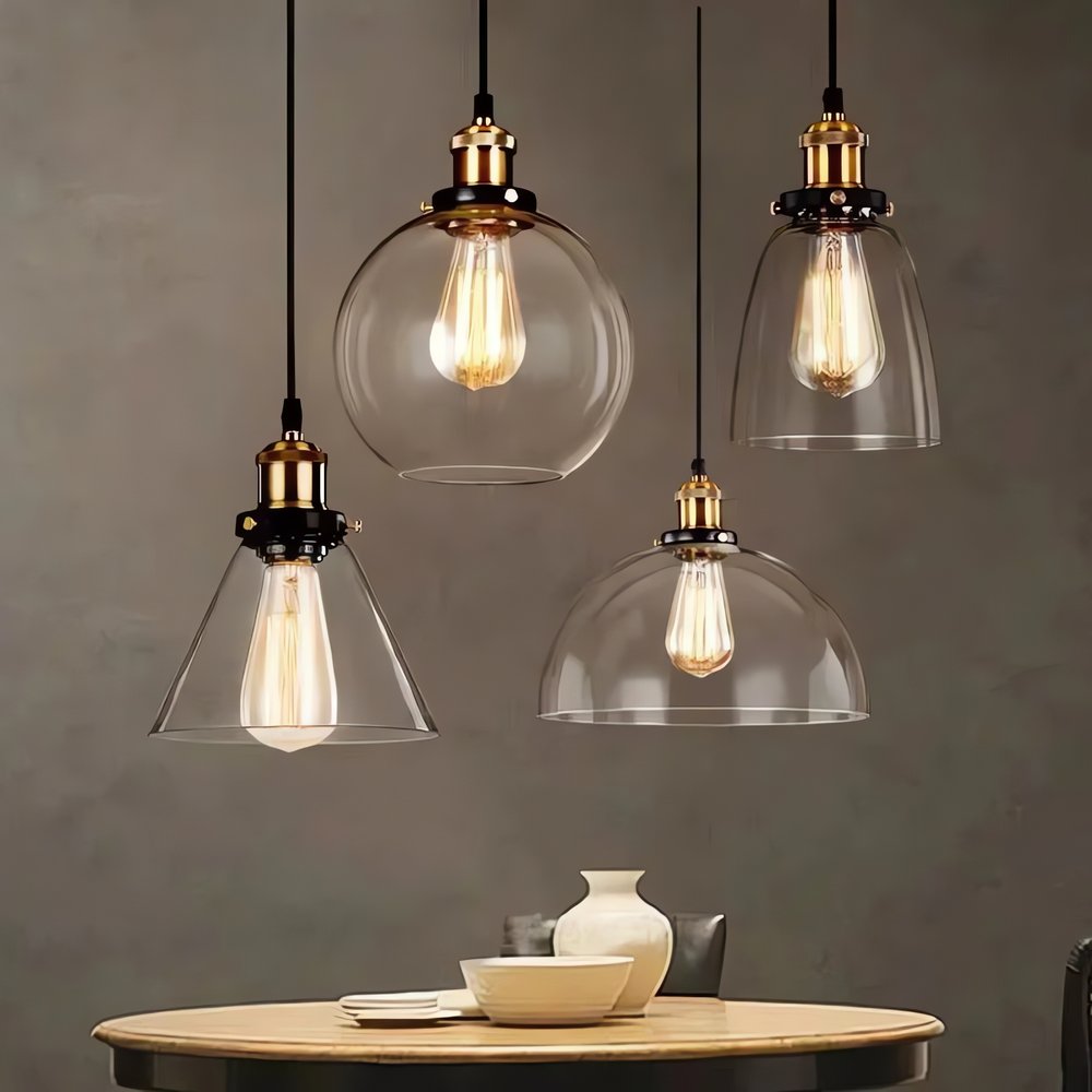 Abat Jour En Verre Pour Lampe Vintage
