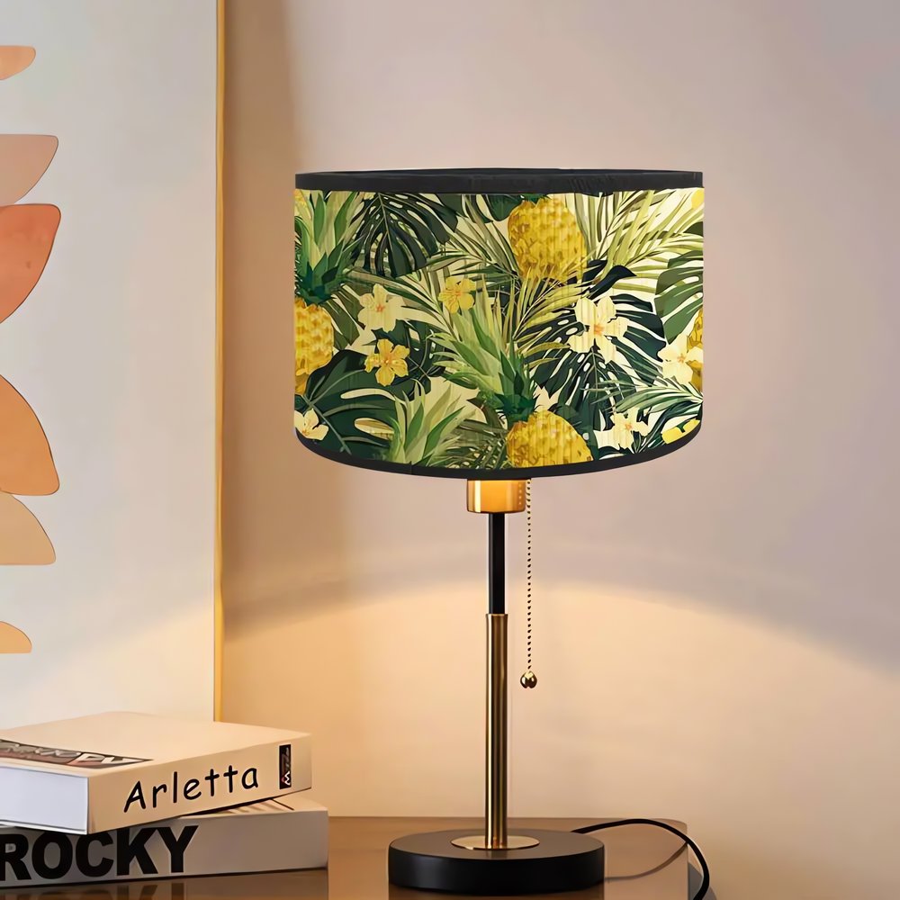 Abat Jour Fleur Pour Lampe Vintage Tropicale Ananas