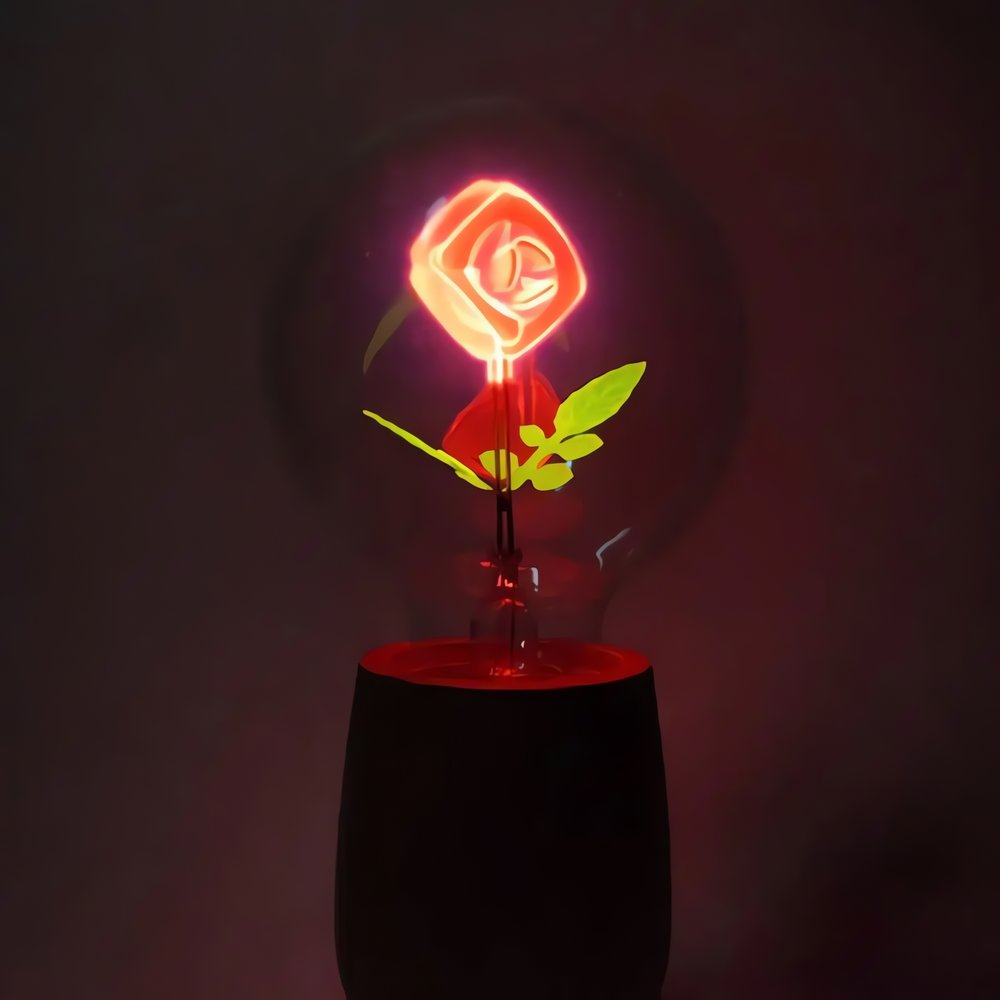 Ampoule Vintage Fleur Éclat
