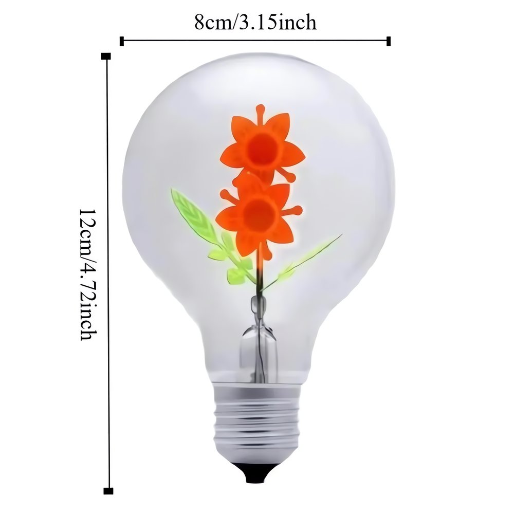 Ampoule Vintage Fleur Orange