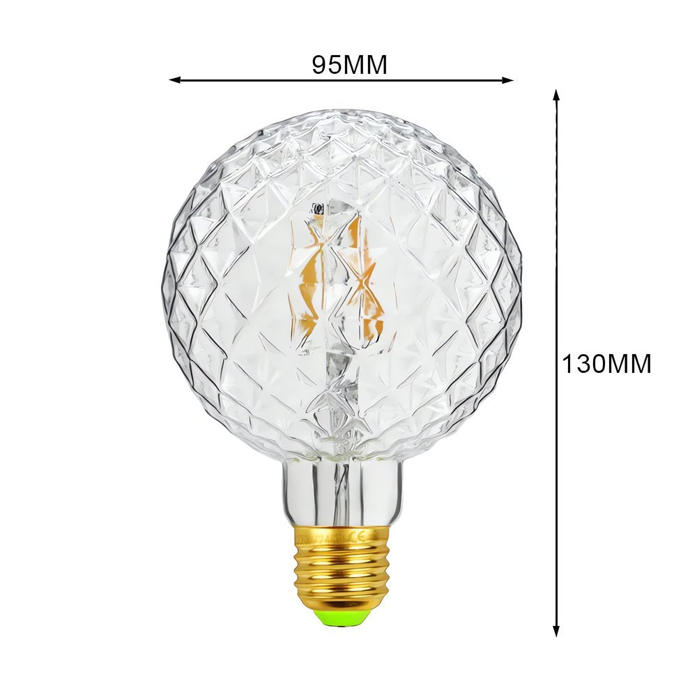 Ampoule Vintage Globe Motifs Géométriques