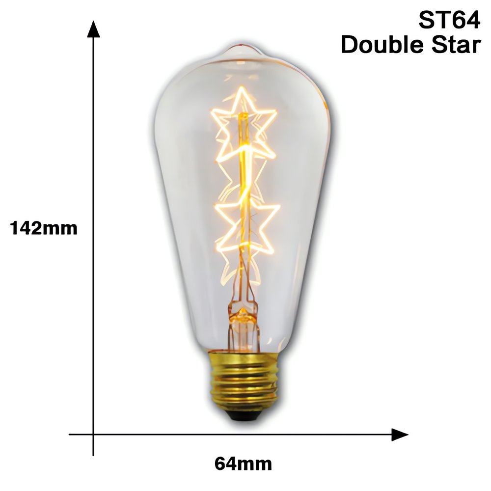 Ampoule Vintage Incandescence Étoile Double