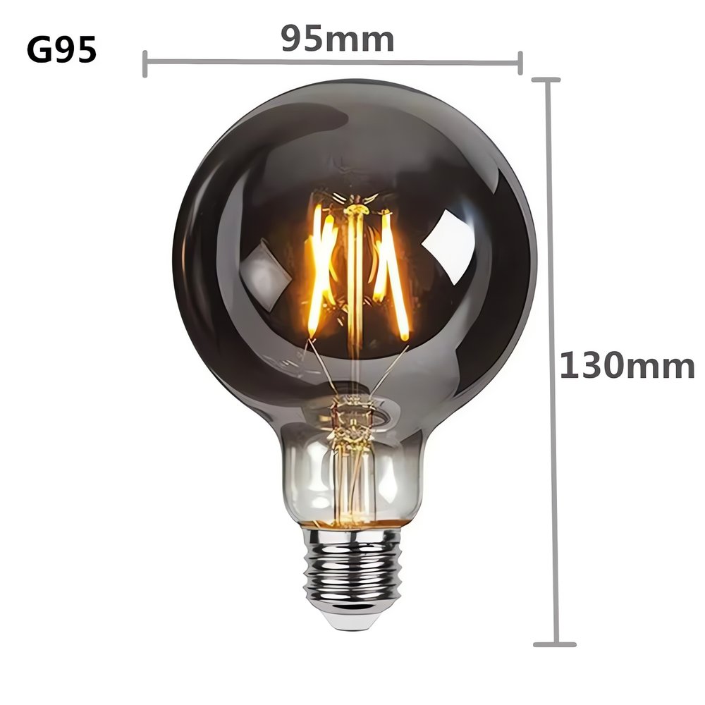 Ampoule Vintage Noir Globale Filament