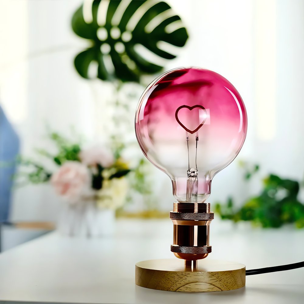 Ampoule Vintage Rose Pied Bois