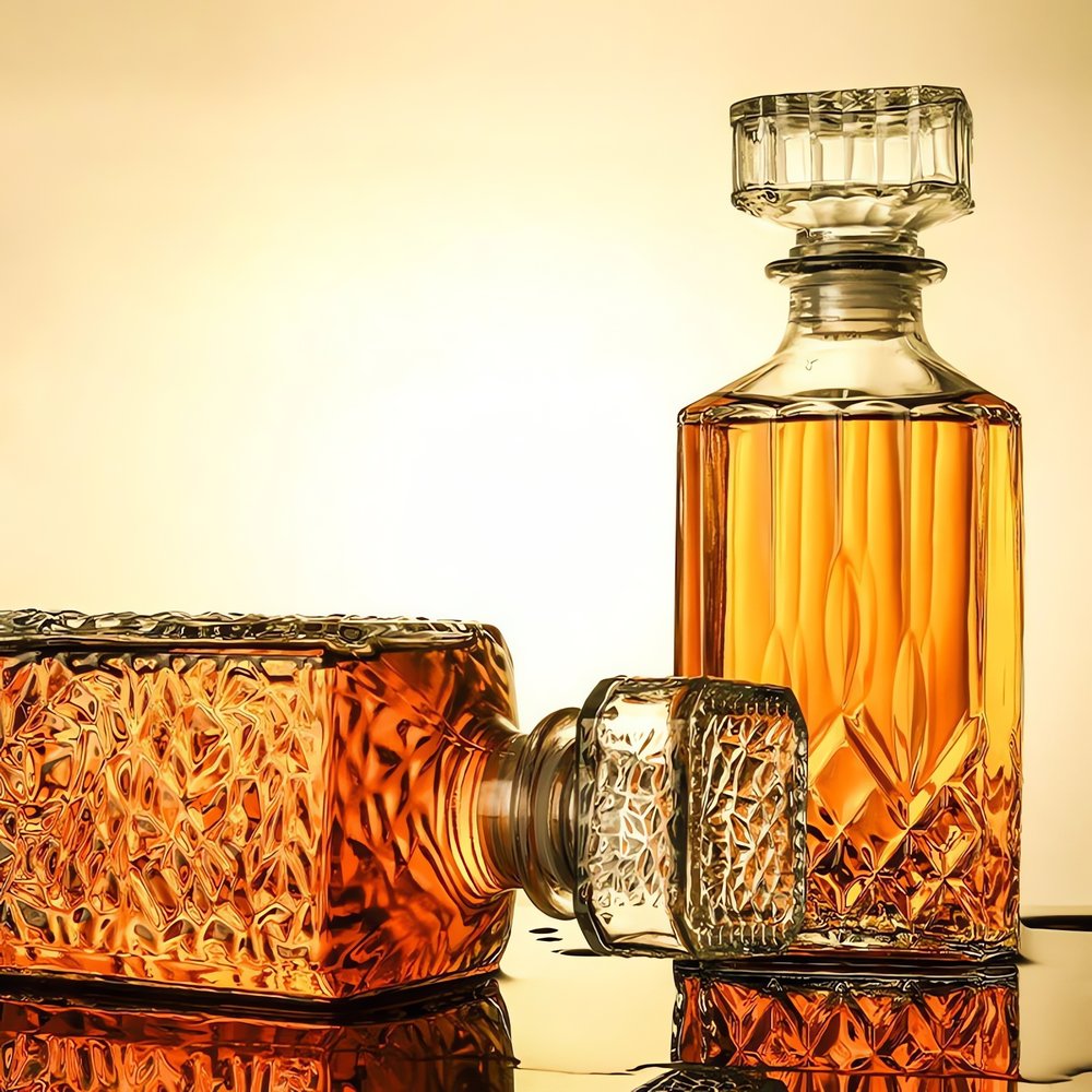 Carafe À Alcool Vintage Horizontal Posée