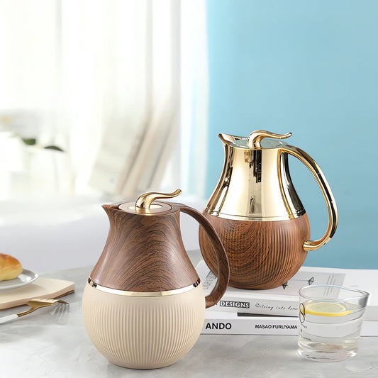 Carafe Thermos Vintage Bois Dorée