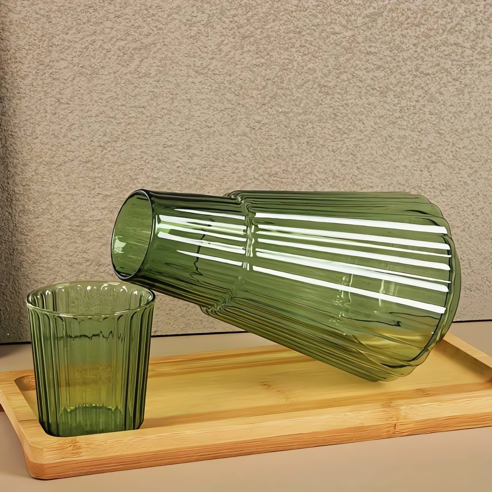 Carafe Vintage Année 70 Verre Vert Rétro