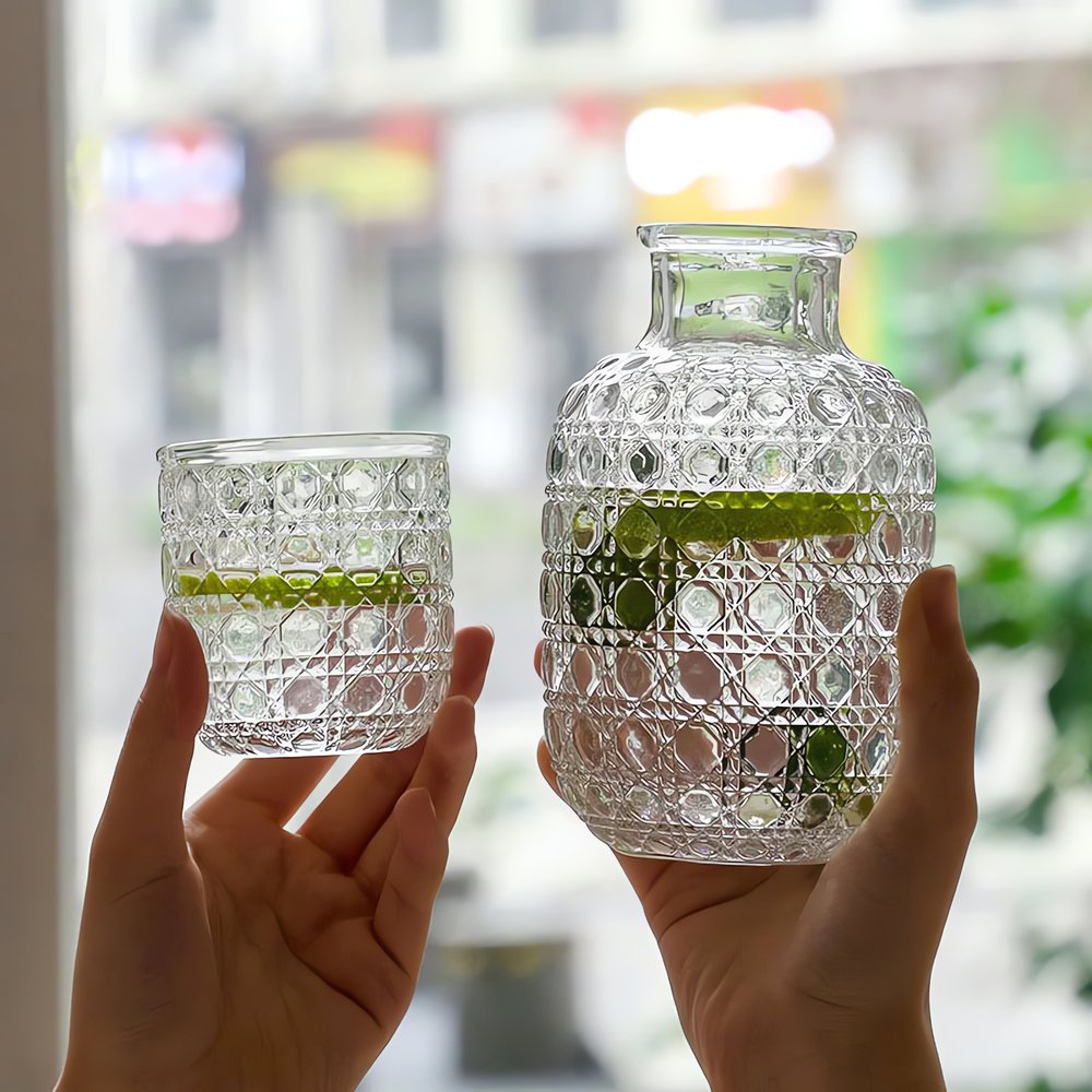 Carafe Vintage De Nuit Cristal Moderne Floral