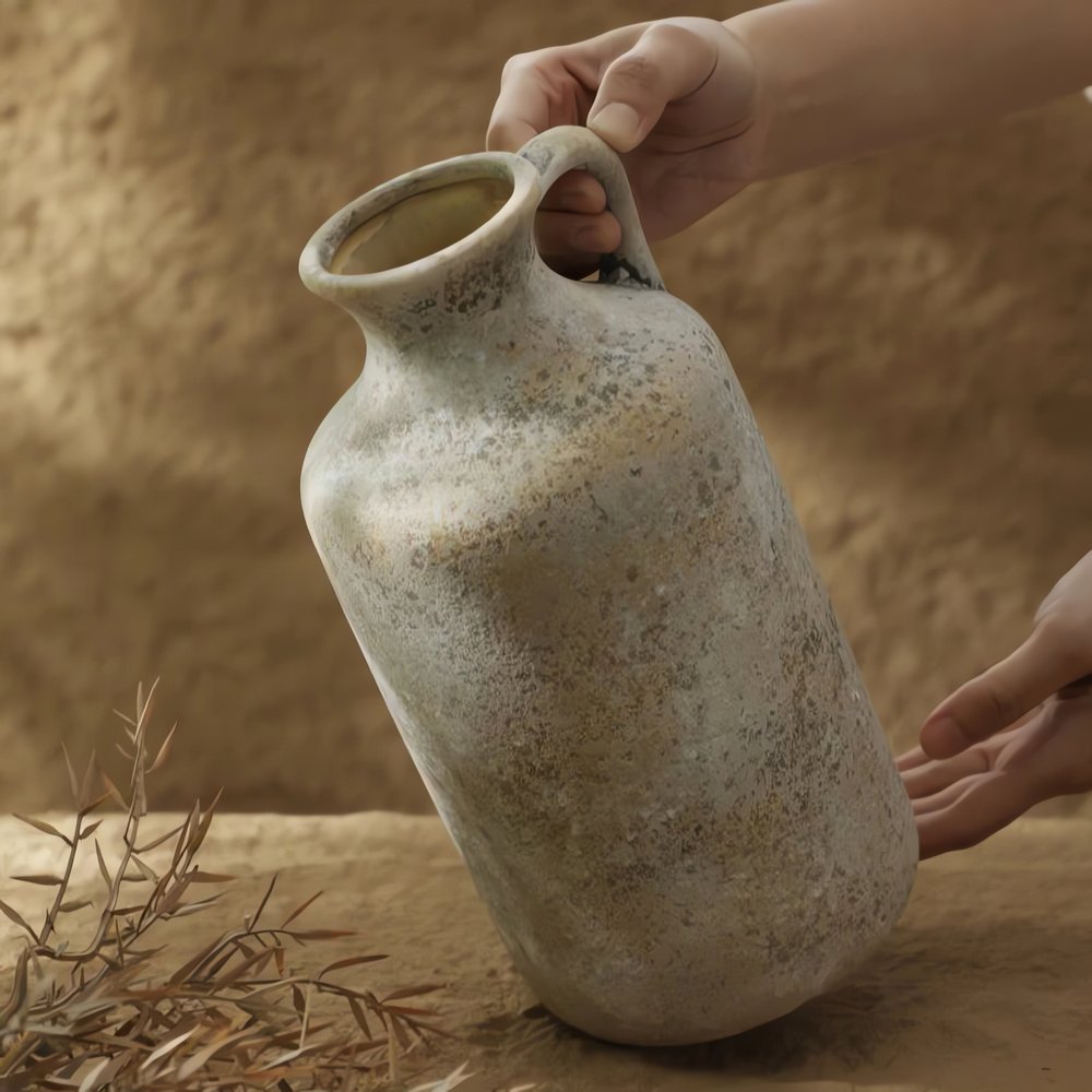 Carafe Vintage En Céramique Brusquée