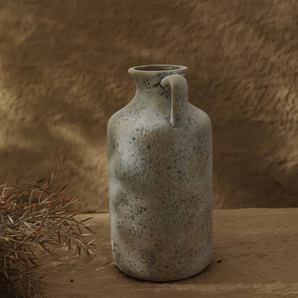 Carafe Vintage En Céramique Simple