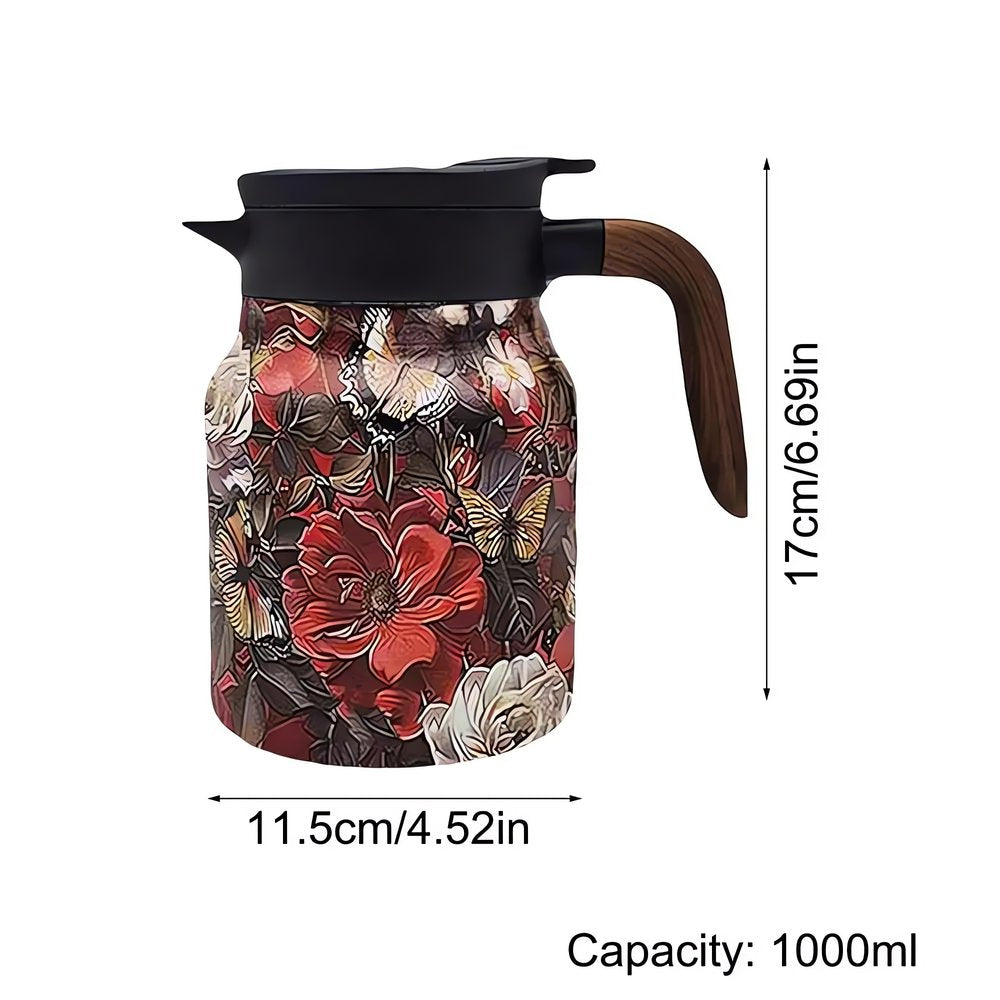 Carafe Vintage Motif Fleurs Papillons