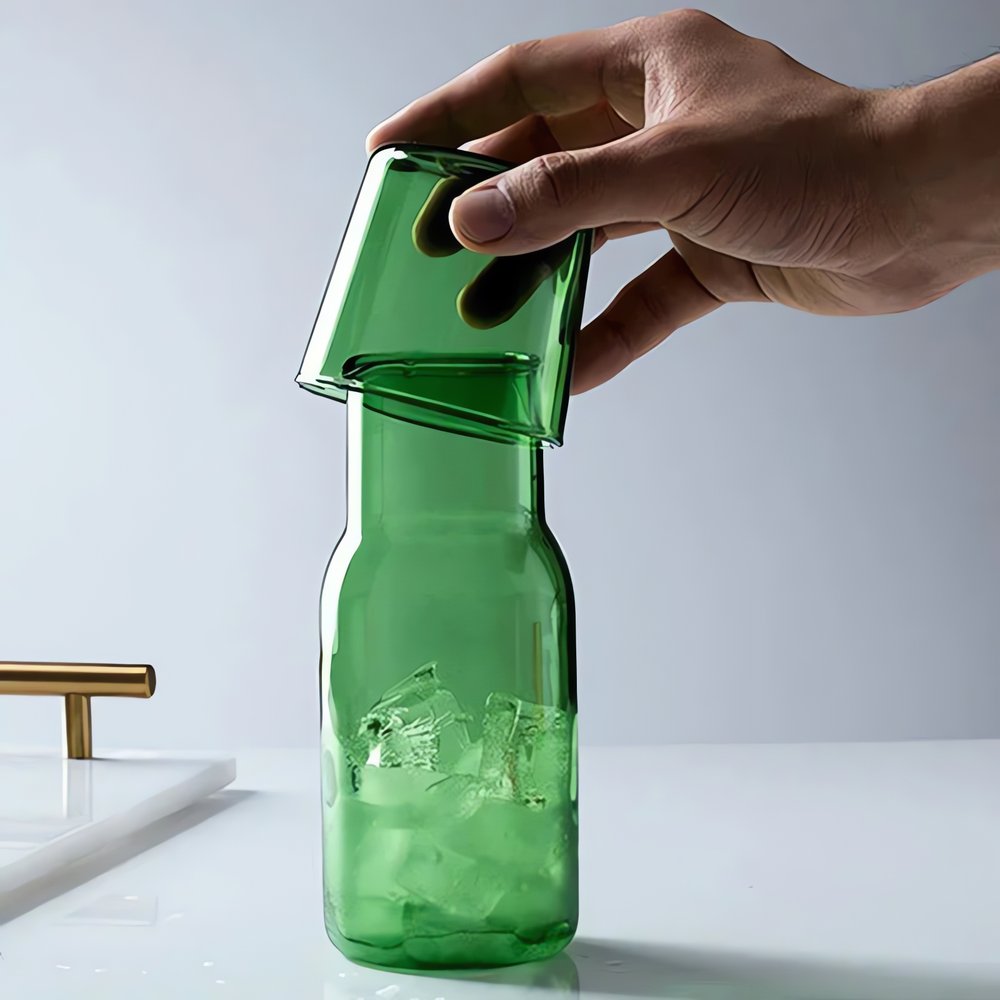 Carafe Vintage Verte Glace