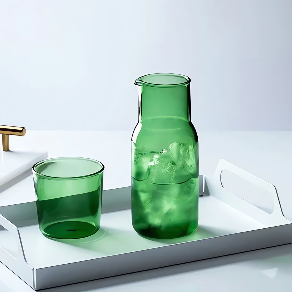 Carafe Vintage Verte Glace