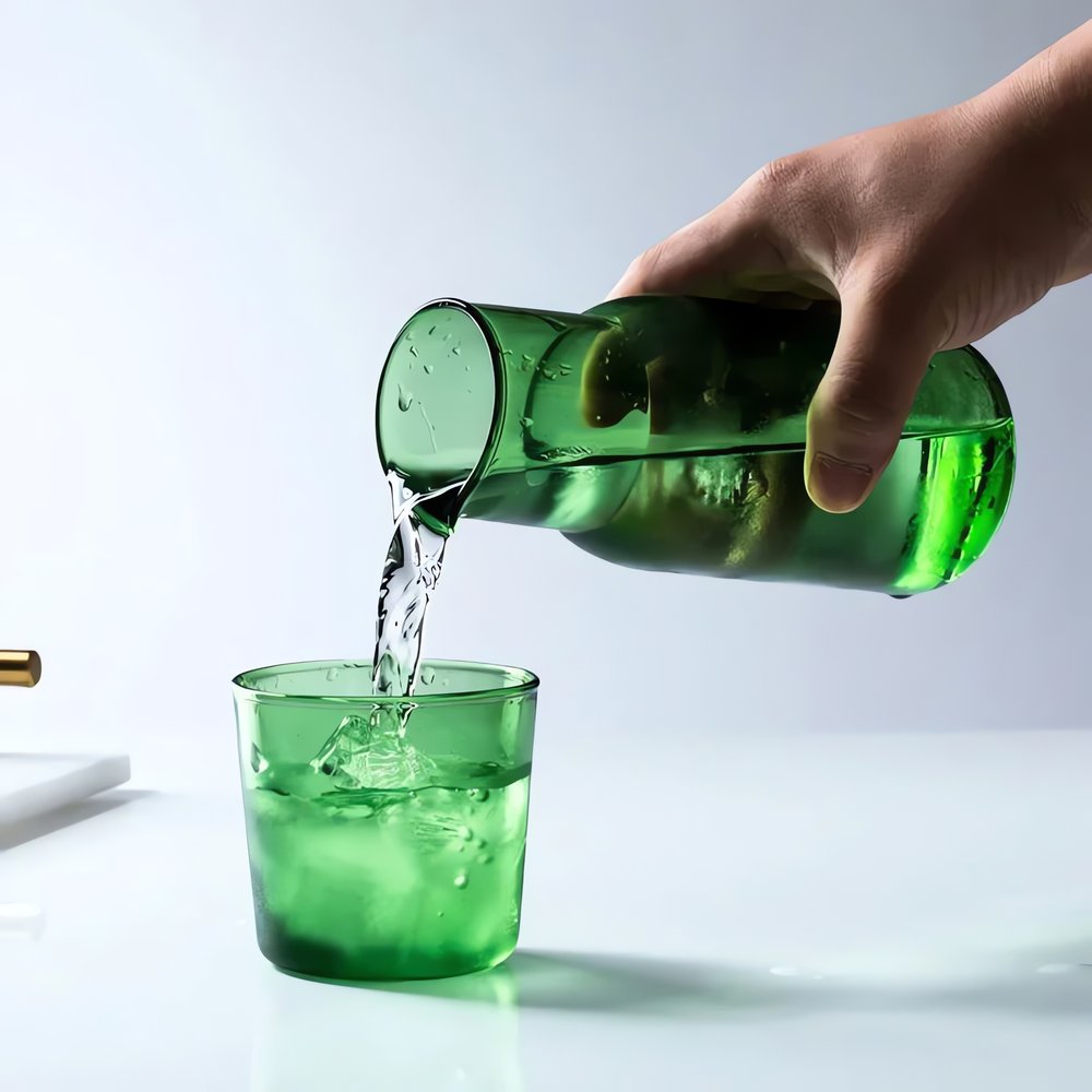 Carafe Vintage Verte Main