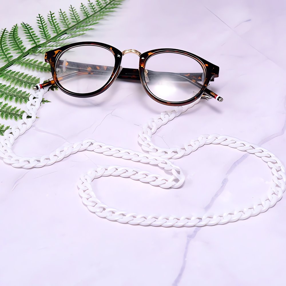 Chaîne Pour Lunette Vintage Blanche